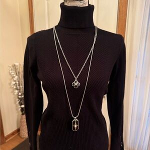 WHBM Elegant Silver Pendant Necklace